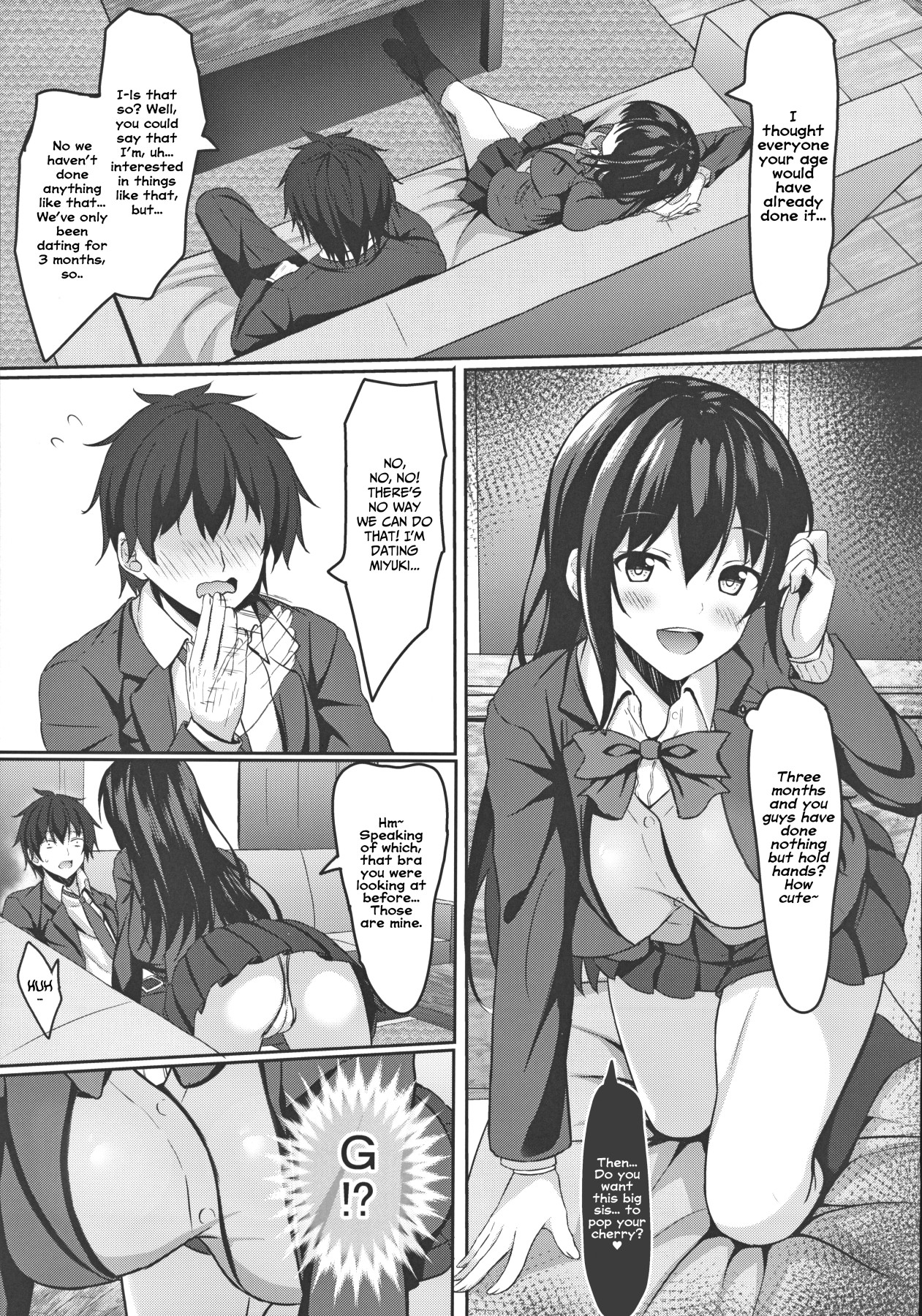 Hentai Manga Comic-First Year Middle Schooler Me And My Girlfriend Schoolgirl's Big Sister-Read-8